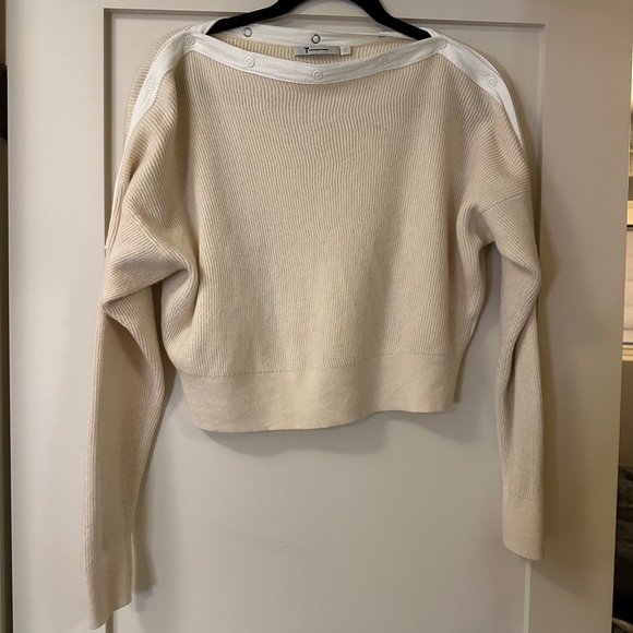 T by Alexander Wang Cropped Sweater - Picture 1 of 5